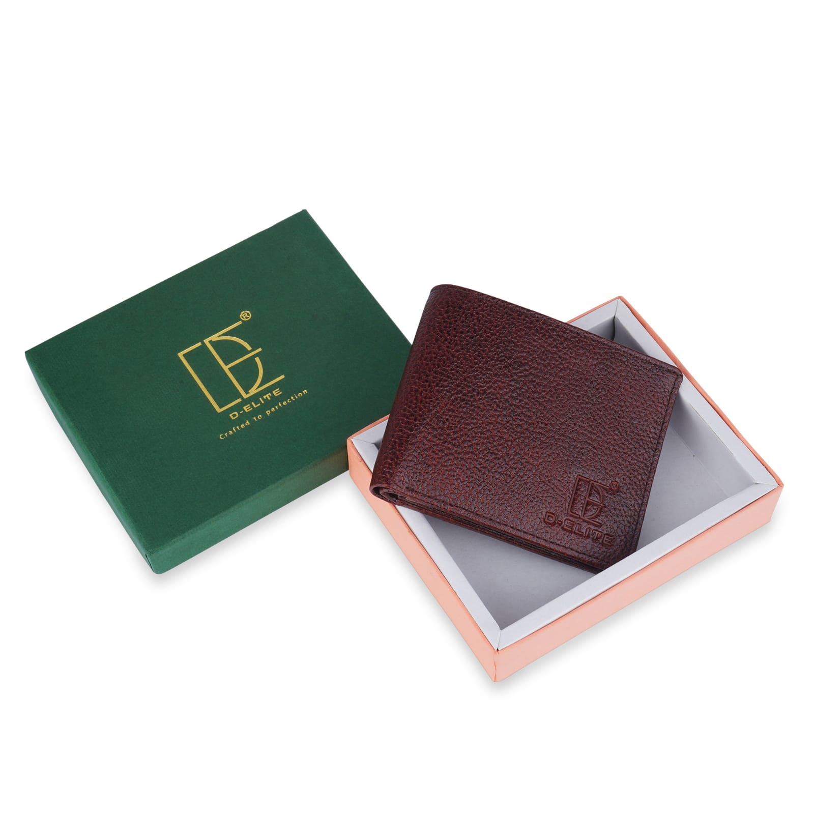 D-Elite Men Brown Genuine Leather  Wallet